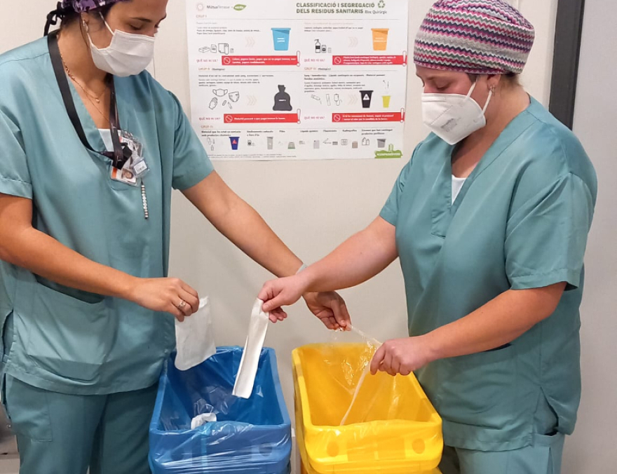 Aquesta setmana es posa en marxa la prova pilot de segregació de residus nets del bloc quirúrgic