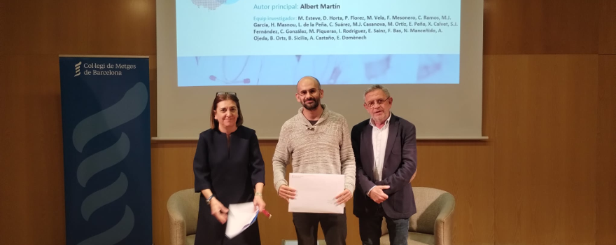 El Dr. Albert Martín gana el premio Dr. Joan Costa y Roma del COMB