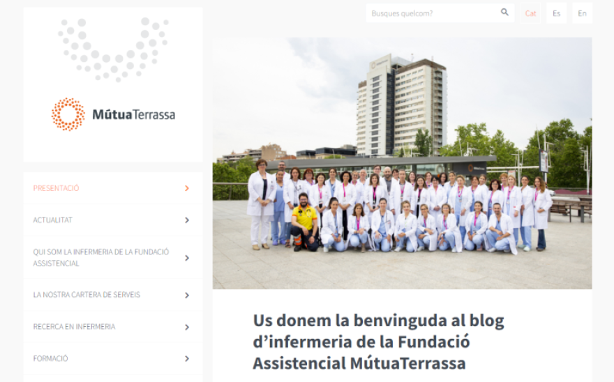 Enfermería de la Fundación Asistencial MútuaTerrassa estrena una nueva web-blog